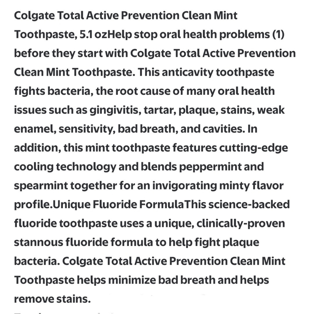 🔮3/$15 Colgate Total Active Prevention Toothpaste Clean Mint - Picture 10 of 11